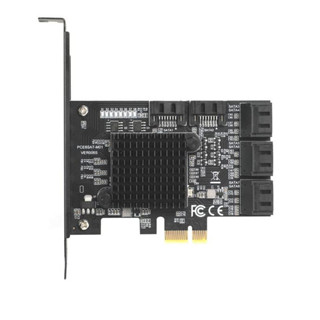 PCI-E轉8口4口sata3.0 擴展卡 6G轉接卡擴展IPFS 硬碟88SE9215 PCI-E sata擴展卡