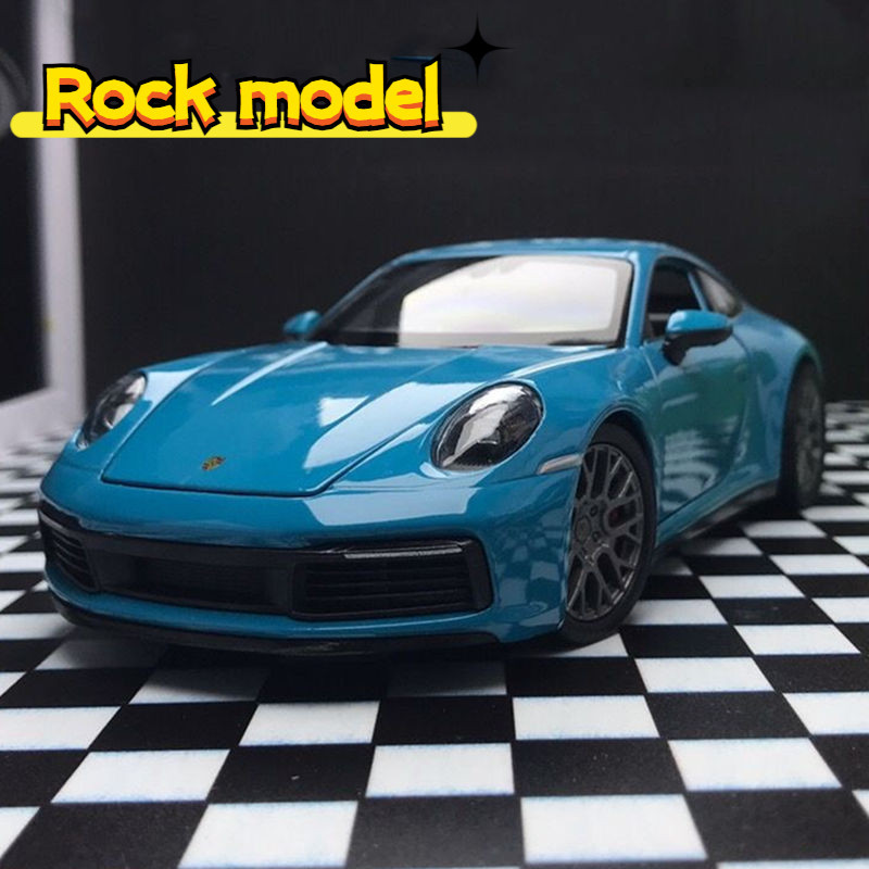 汽車模型WELLY1:24保時捷911Carrera 4S跑車仿真合金汽車模型玩具收藏