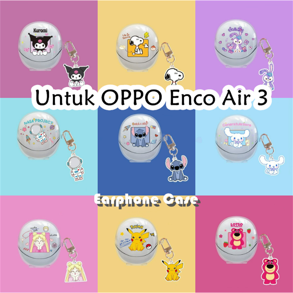 適用於 OPPO Enco Air 3 保護套卡通皮卡丘史努比透明軟矽膠耳機套保護套
