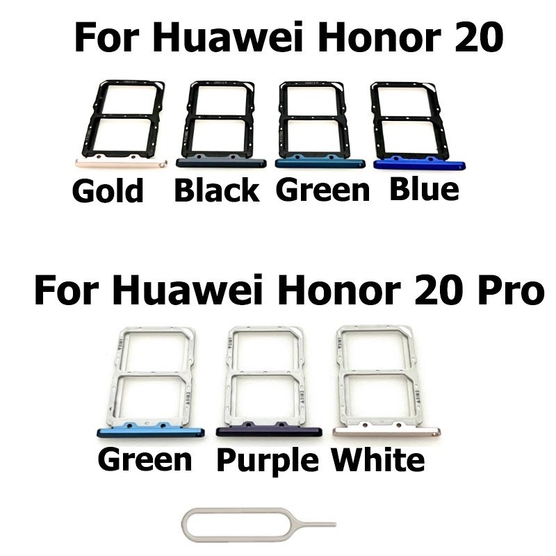 更換華為 Honor 20 Pro Sim 卡托盤插槽支架適配器連接器維修零件