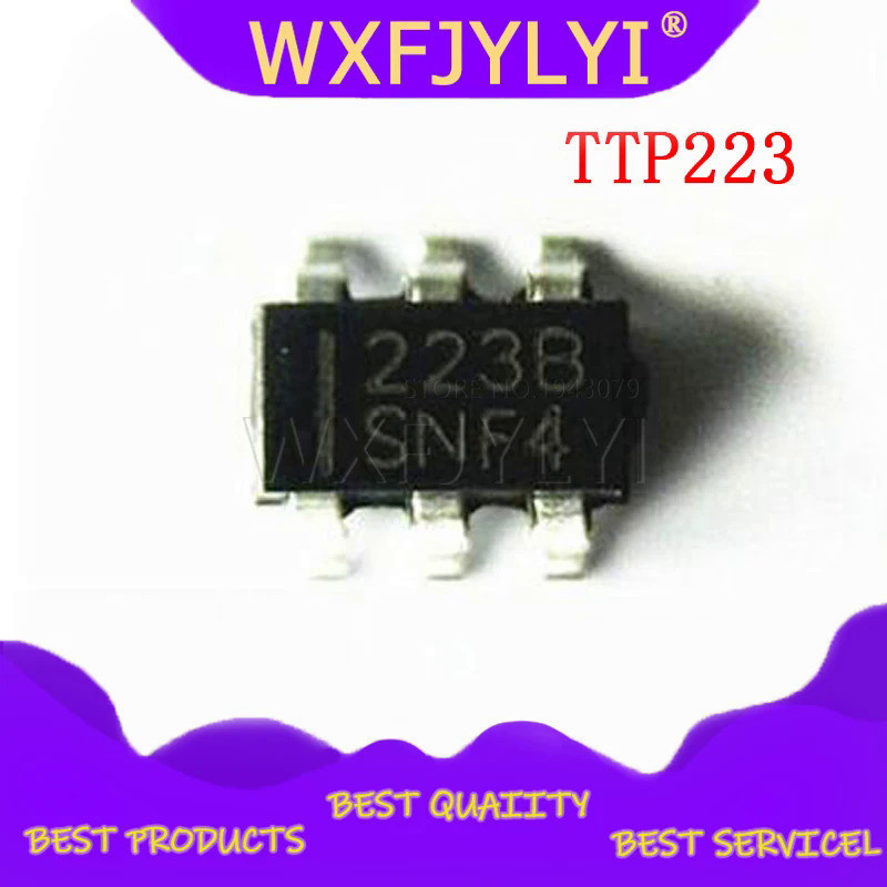 20pcs TTP223-BA6 TTP223 223B 223 BA6 IC/單觸點檢測IC SOT-23-6