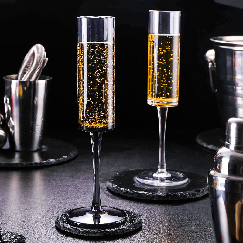 亞克力香檳杯創意高腳杯PC家用酒吧塑膠雞尾酒杯透明防摔耐摔杯子
