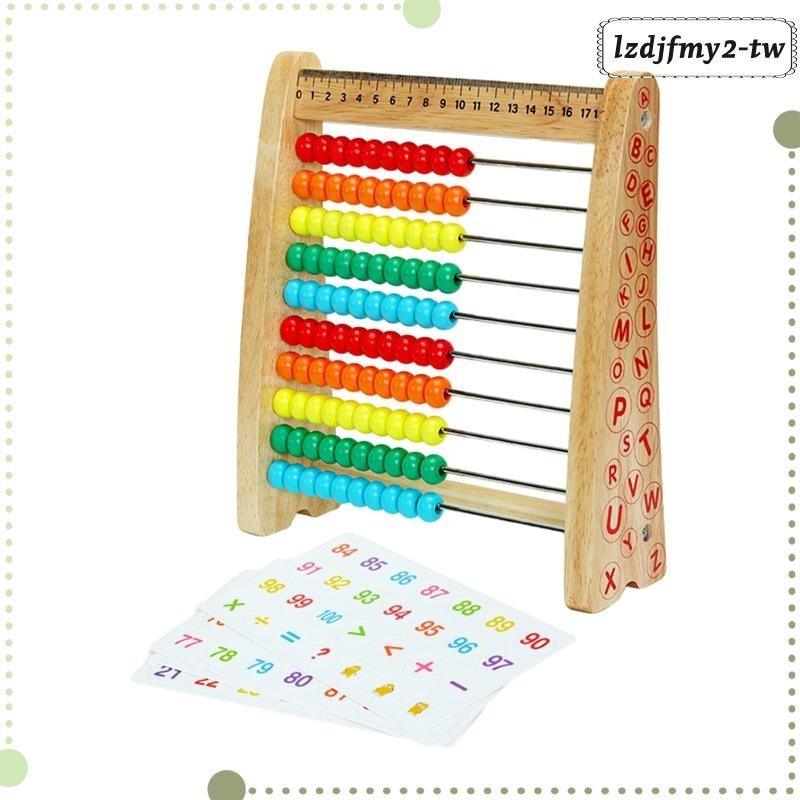 [LzdjfmydcTW] 木製算盤玩具數學遊戲公式桌學前學習玩具數數玩具早期發展學習學前班