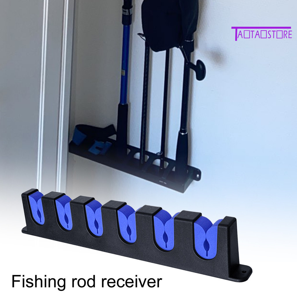 【西遇百貨】壁掛式 魚竿收納器 魚竿展示架 支架 塑膠球杆夾