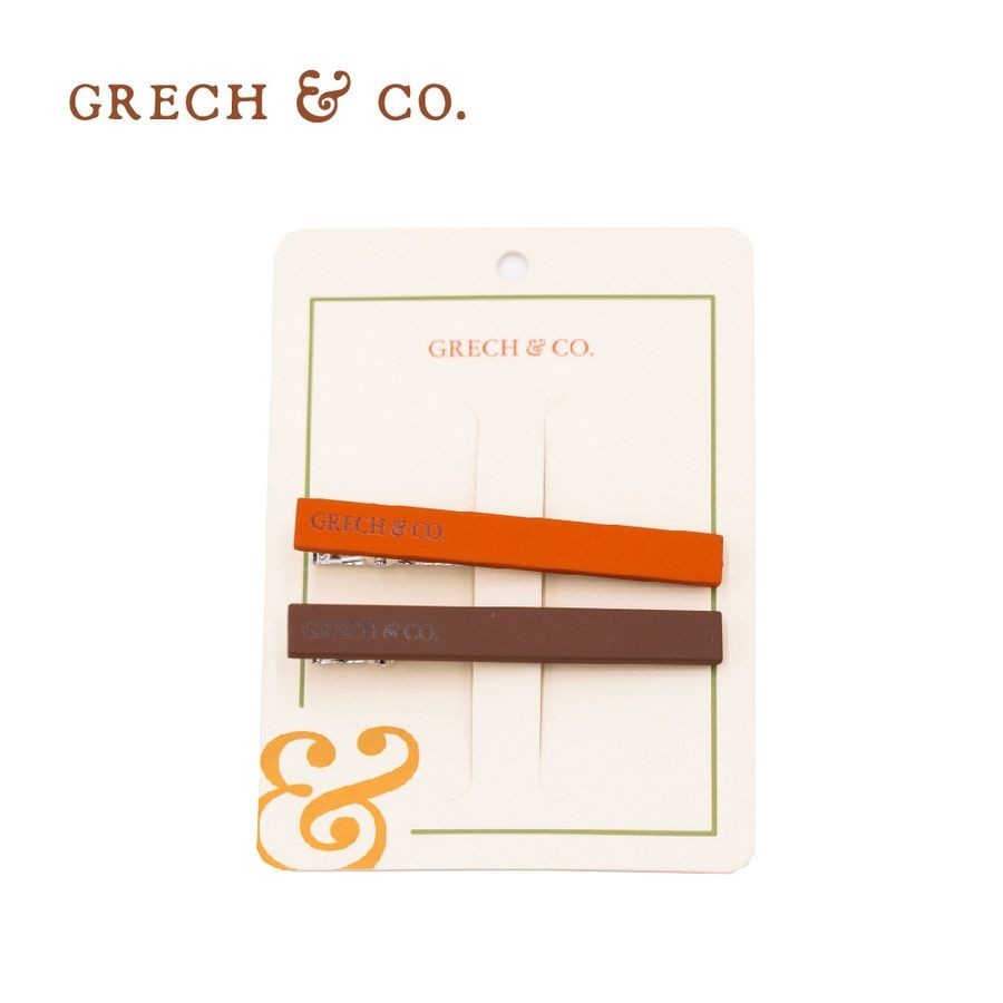 Grech&Co.雙色調髮夾二入組/ 緋紅 eslite誠品
