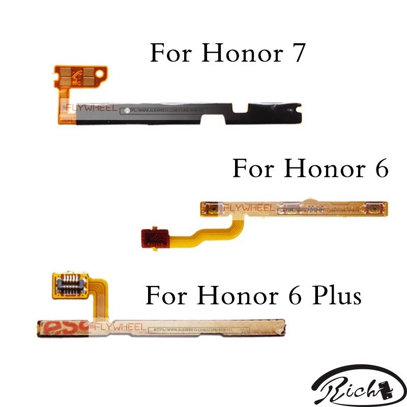 1 件適用於華為 Honor 6 7 Plus 音量控制按鈕開關色帶維修零件的電源開關排線