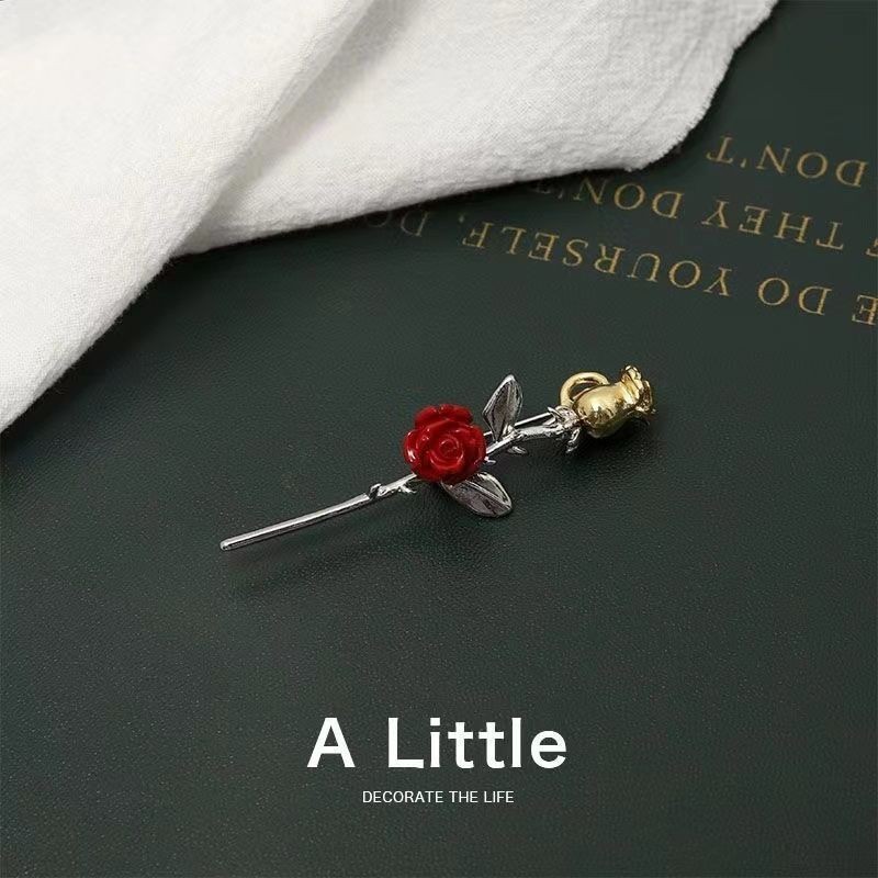 «領帶夾» 現貨 小王子的玫瑰花胸針ins個性創意高檔西裝背包別針裝飾 送朋友禮物