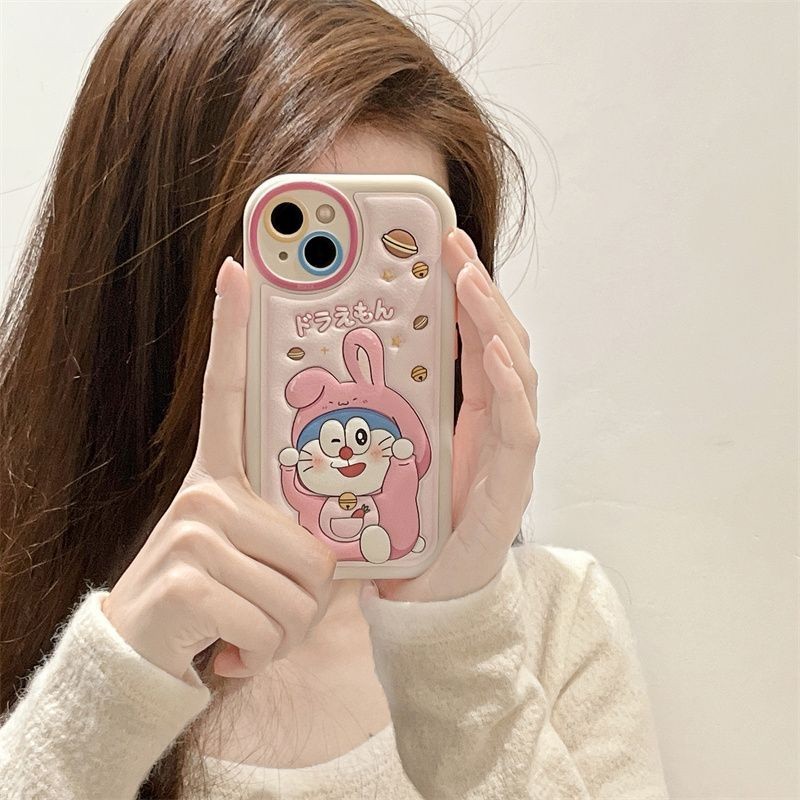 哆啦夢 可愛的哆啦a夢手機殼適用於 iPhone 15 14 13 12 11 Pro Max 情侶套裝可愛有趣的手機保