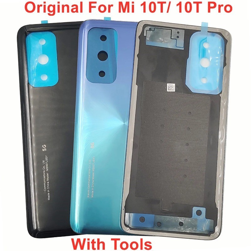 XIAOMI MI 適用於小米 Mi 10T 10T Pro 5G 玻璃電池蓋硬後門 Mi 10T Pro 外殼面板外殼
