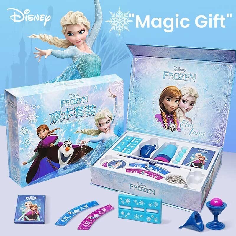 迪士尼魔法米奇冰雪奇緣魔法道具 8 合 1 兒童魔法道具禮盒套裝兒童益智玩具