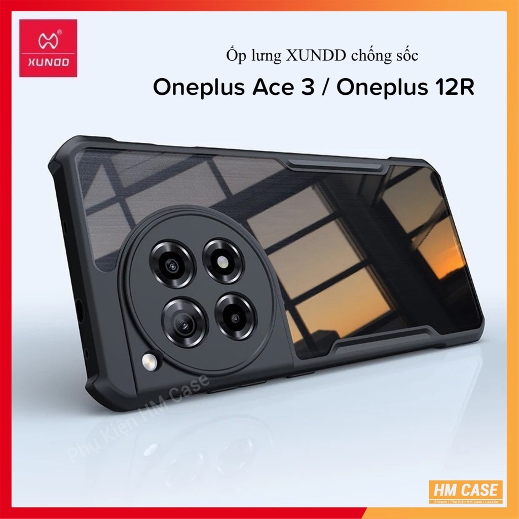 Xundd OnePlus Ace 3 / OnePlus 12R 內殼,TPU 邊框,豪華 4 角防震