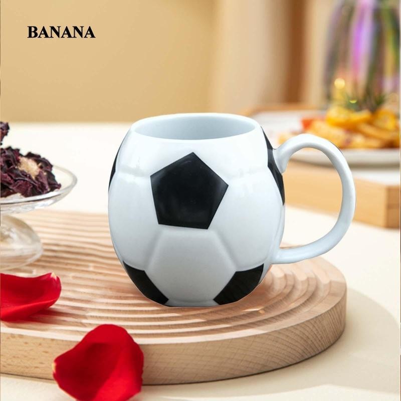 [足球杯足球咖啡杯果汁巧克力杯有趣的濃縮咖啡杯咖啡杯適合足球迷的家庭辦公室