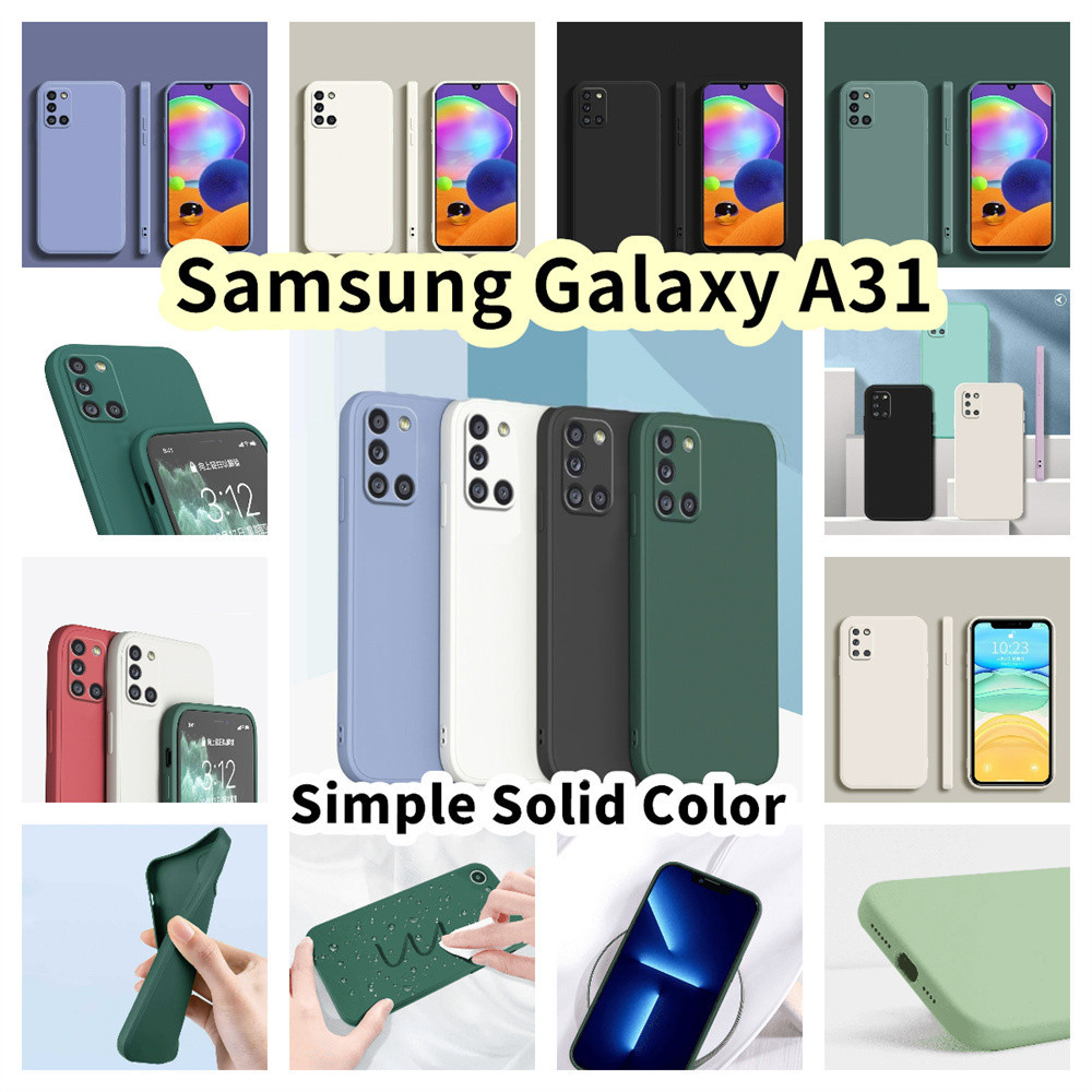 SAMSUNG 【Case Home】適用於三星 Galaxy A31 矽膠全保護殼防污彩色手機殼保護套