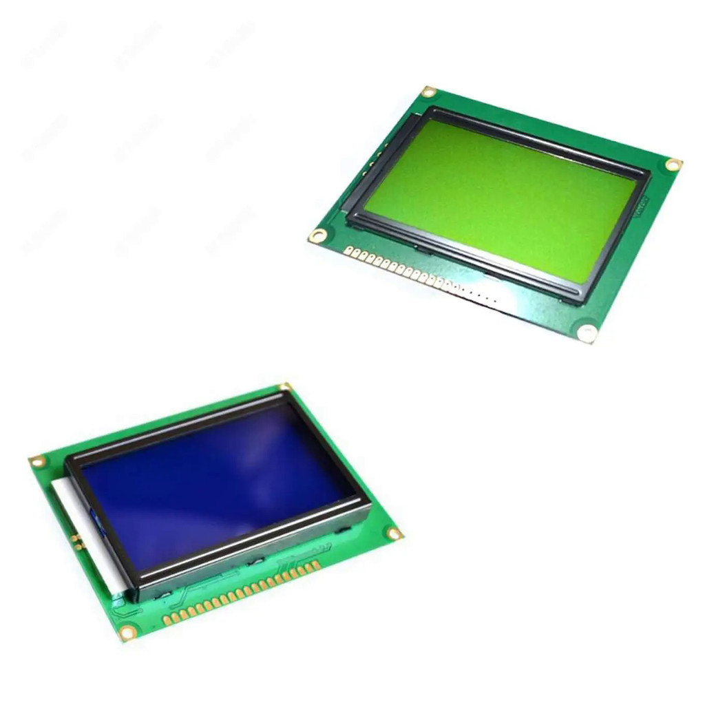 Lcd 板黃色綠色屏幕 12864 128X64 5V 藍屏顯示 ST7920 LCD 模塊適用於 arduino 10