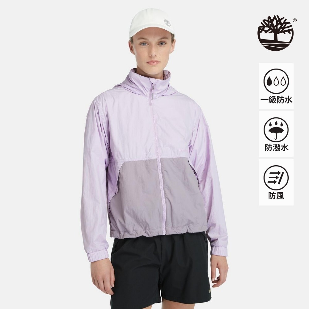 Timberland 女款灰紫色抗UV風衣外套|A5PEJEBH