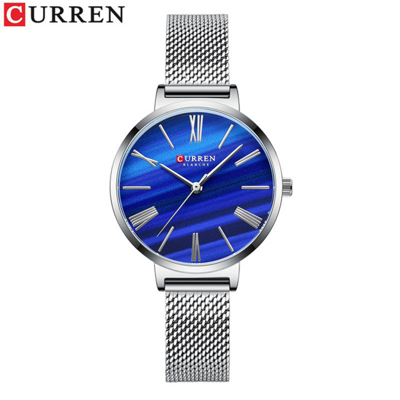 CURREN品牌 9076 鋼帶 防水 石英 高級女士手錶