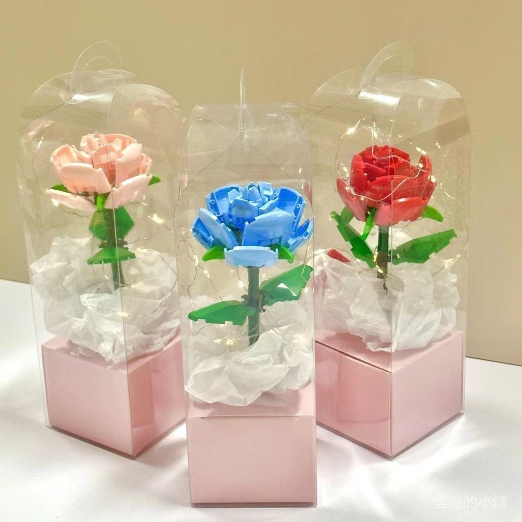 情人節禮物 積木玫瑰花束 兼容樂高玫瑰花束 生日禮物 Diy手工禮物 閨蜜禮物
