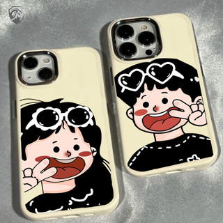 蘋果情侶手機殼 情侶墨鏡男孩女孩 iPhone15 14 13 12 11手機殼 xsmax/x/xs/xr/78/se