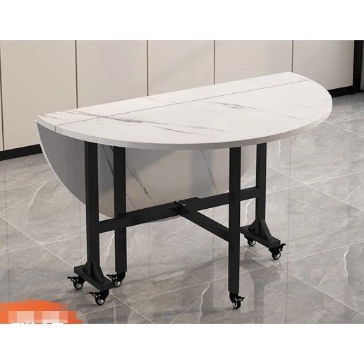 （免運費）折叠餐桌家用客厅折叠桌小户型多功能可移动圆形简易卧室吃饭桌子