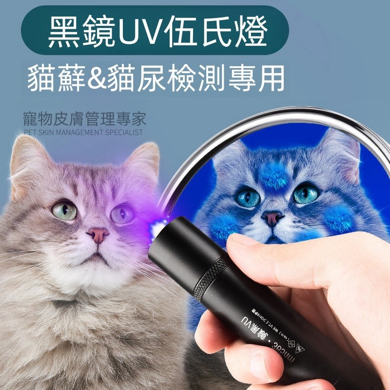 貓蘚寵物真菌檢測燈 UV手電筒 伍德氏燈 紫外線手電筒 紫外線燈 紫光燈 螢光劑 365nm紫光手電筒 紫光驗鈔燈