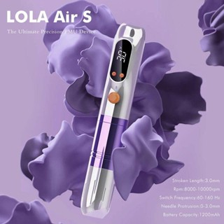 Ez LOLA AIR S 無線電池永久化妝筆機適用於 PMU SMP&Tattoo 可調節行程墨盒紋身針易於粘貼快速交