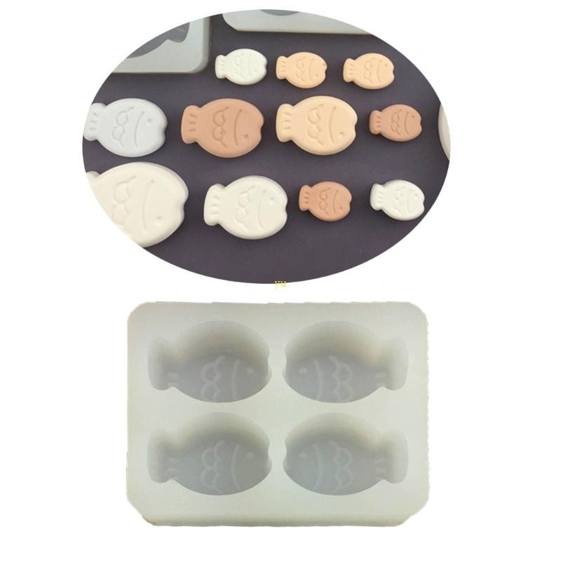 Yu 魚形模具魚樹脂模具 DIY 肥皂巧克力鬆餅慕斯蛋糕軟糖裝飾品