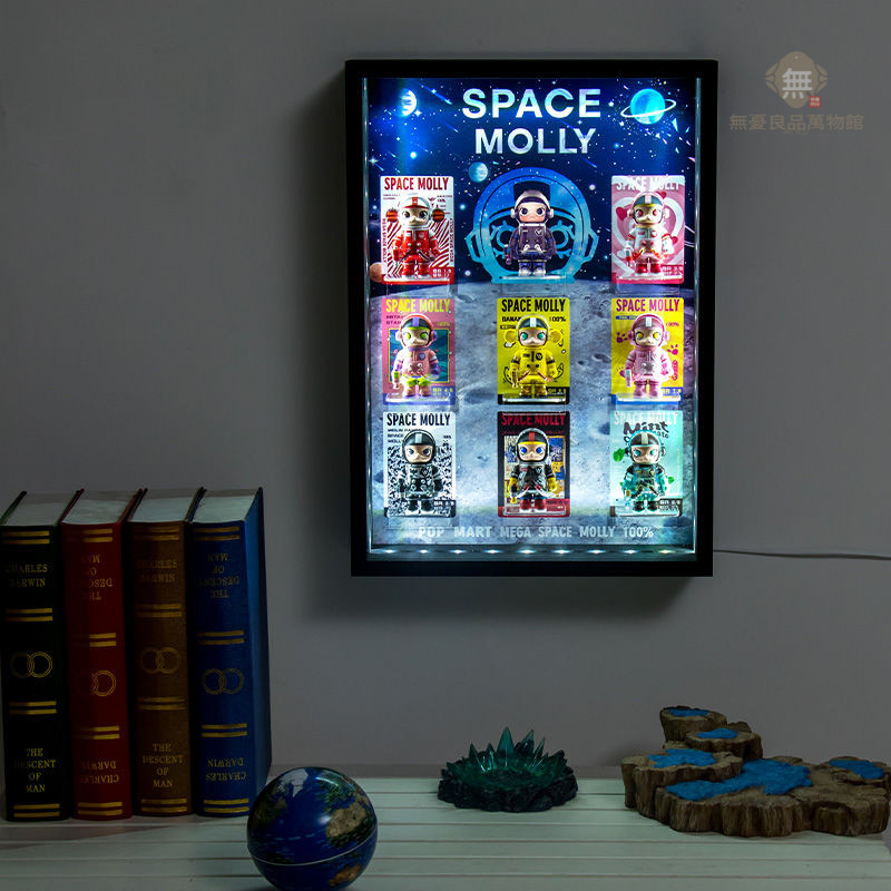 『無憂良品』★24H🚐出貨★泡泡瑪特MEGA珍藏100%SPACE MOLLY週年系列2代盲盒收納場景展示盒