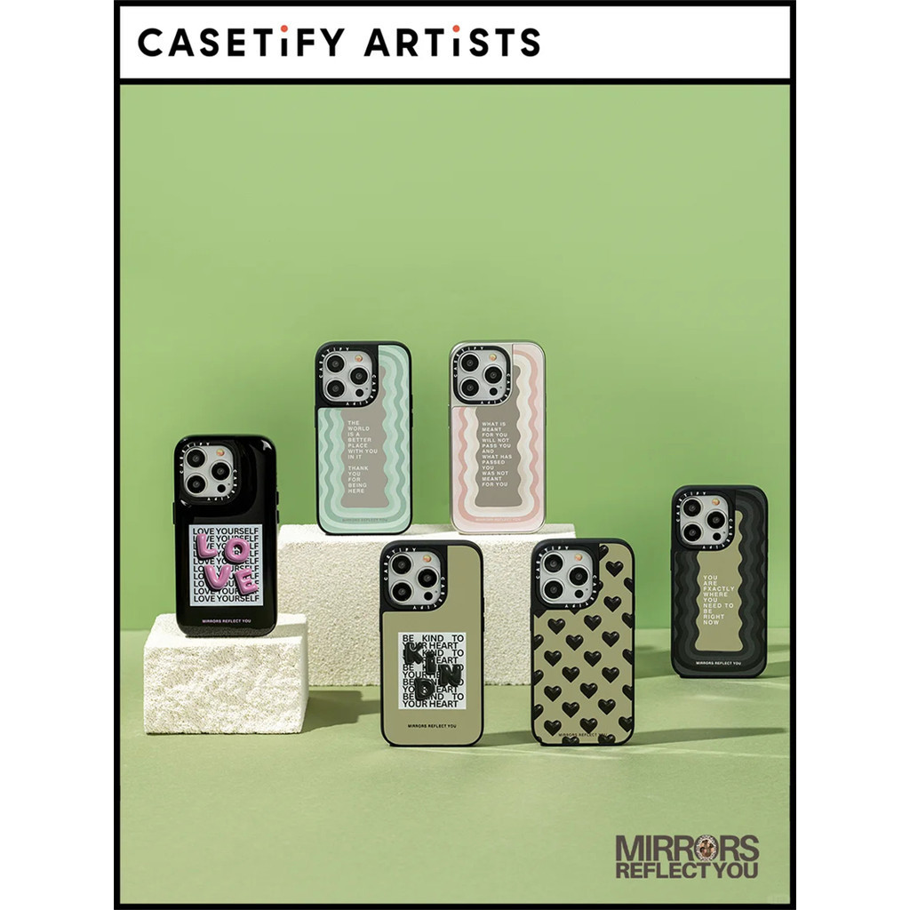 Casetify X Mirrors Reflect You Love 磁吸黑銀電鍍外殼 Apple IPhone 15