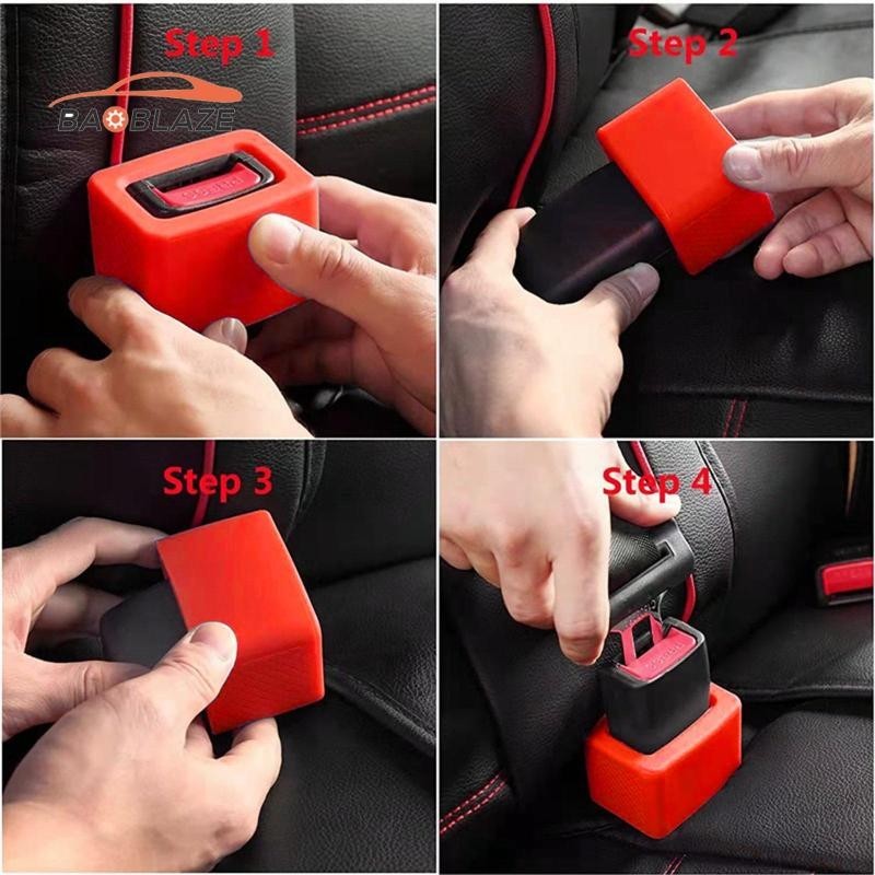 [Baoblaze] 安全帶扣架汽車配件易於安裝矽膠保持安全帶扣直立式穩定安全帶扣加高器