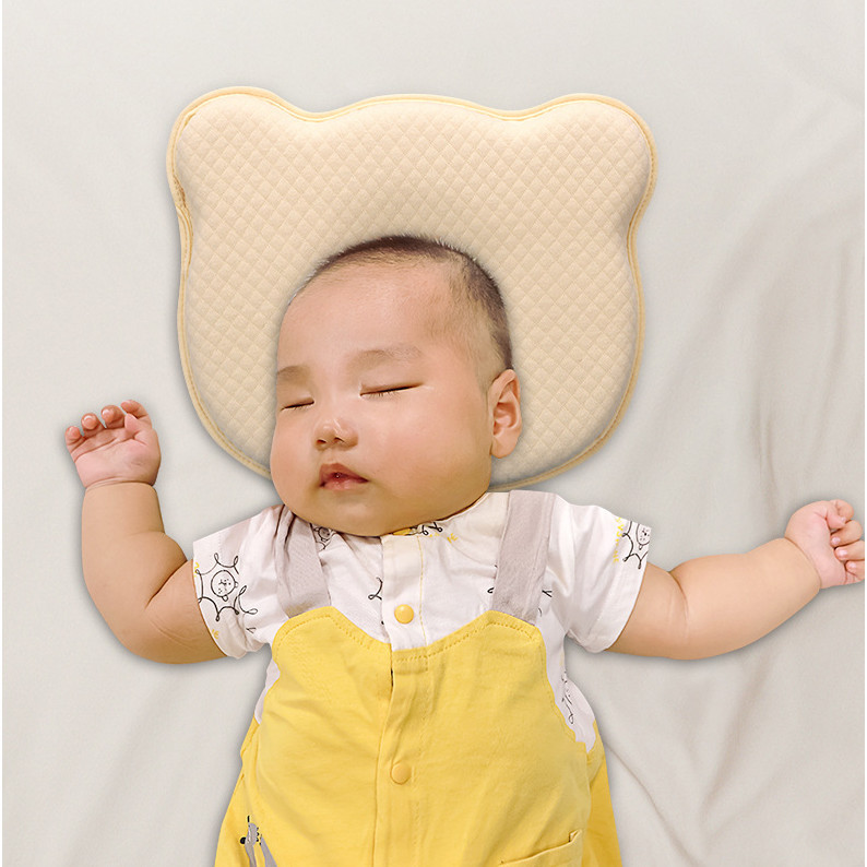 慢回彈嬰兒枕 防偏頭定型枕 記憶棉枕芯 新生兒枕頭 純棉寶寶枕頭 嬰兒定型枕 半圓形太空枕頭