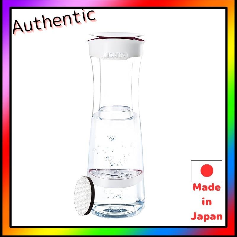 【日本直郵】Brita 纯净水壶 1.3 升玻璃瓶式净水器，含 1 个滤芯，可直接饮用，白色浆果味 [日本规格，日本授权