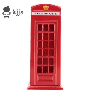 金屬紅色英式英文倫敦電話亭銀行硬幣銀行儲蓄罐存錢罐紅色電話亭盒140x60x60mm