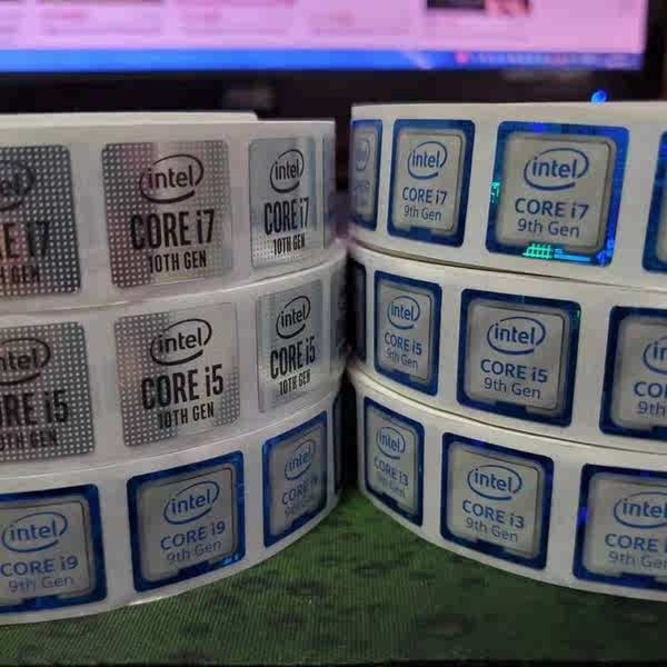 熱銷貼紙 英特爾Intel CPU9代10代11代core酷睿i3i5i7i9標籤筆電貼紙