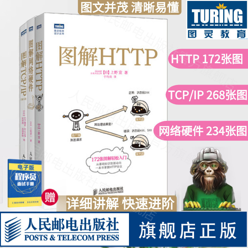 【網路與數據通信】正版書籍 圖解HTTP+圖解TCP/IP第5版+圖解網路硬件 網路傳輸協議入門教程網路管理技術書計算機