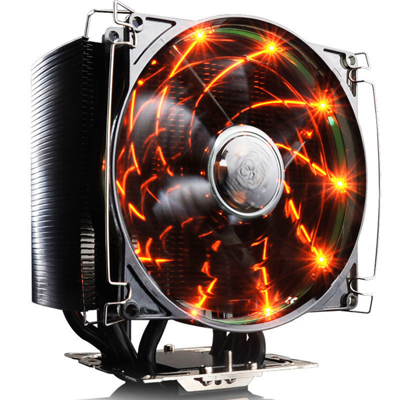 风扇 電腦散熱風扇 超頻三 風凍黑金版CPU散熱器風扇 AMD 775/1151cpu風扇智能靜音熱管