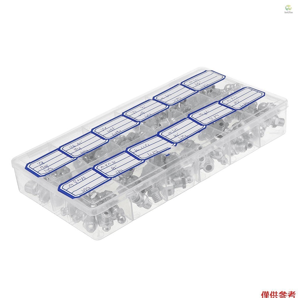 130 件液壓油嘴鍍鋅金屬油嘴配件分類套件配件公制英制 BSP UNF M6 M8 M10 45°