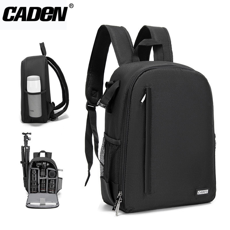 CADeN卡登新款休閒單眼相機包素色尼龍攝影包 D6二代微單雙肩背包