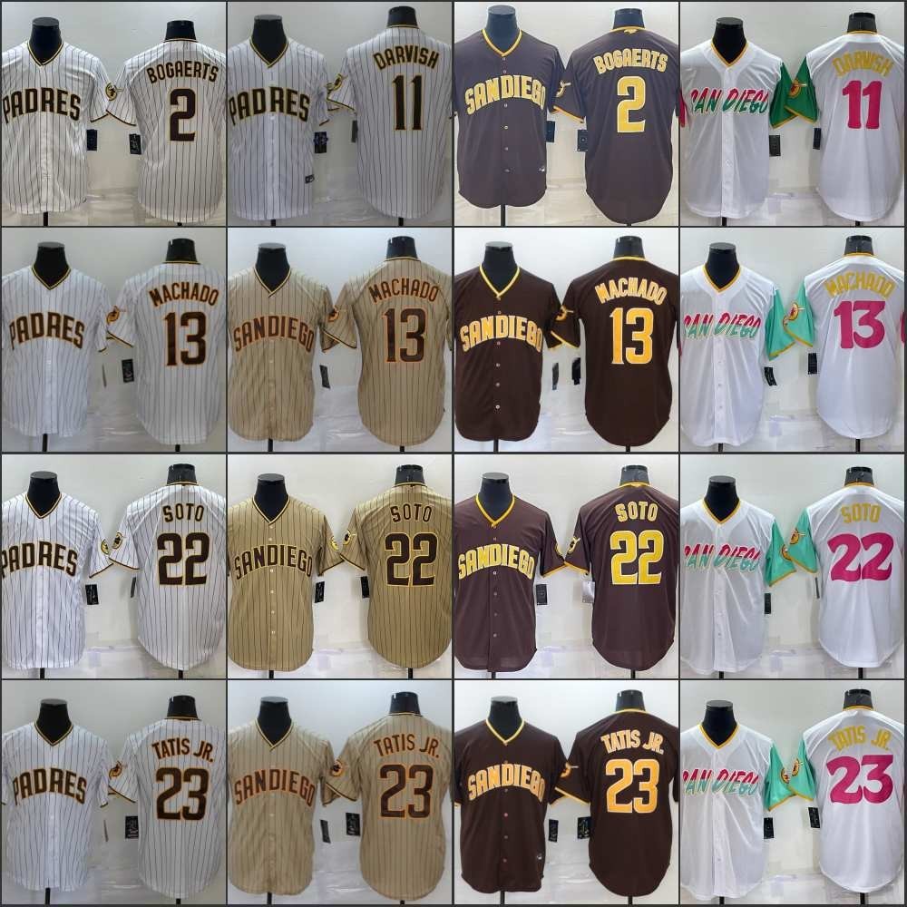 現貨速發！！MLB教士隊 球衣球迷精英版棒球服 Padres 23# TATIS 13# 2# SGCN