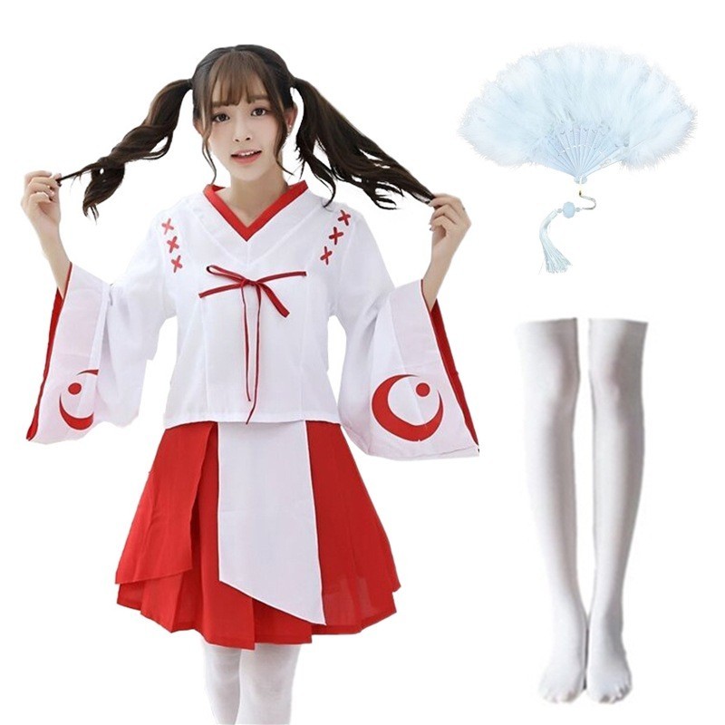 日本女僕動漫極樂淨土 和服 桔梗洋裝成人女裝cosplay
