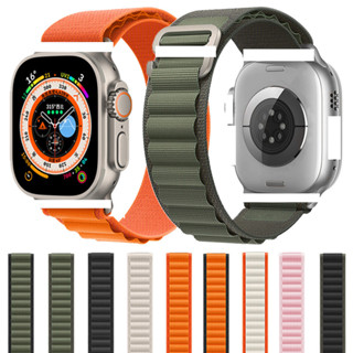 適用蘋果Ultra2錶帶原裝高山迴環錶帶iwatchS9尼龍編織運動手錶帶