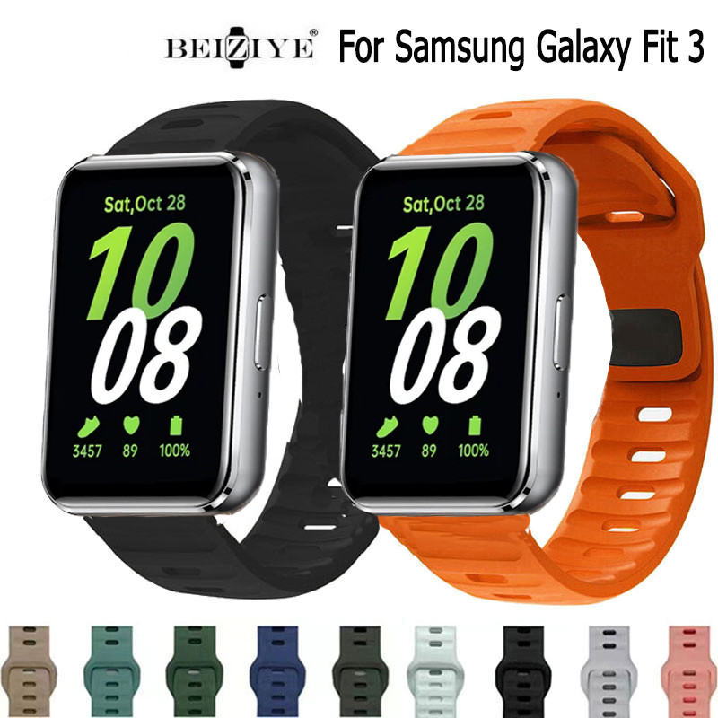 SAMSUNG 三星 galaxy Fit 3 矽膠錶帶智能手錶手鍊快速釋放帶適用於 galaxy fit3 手鍊帶配件