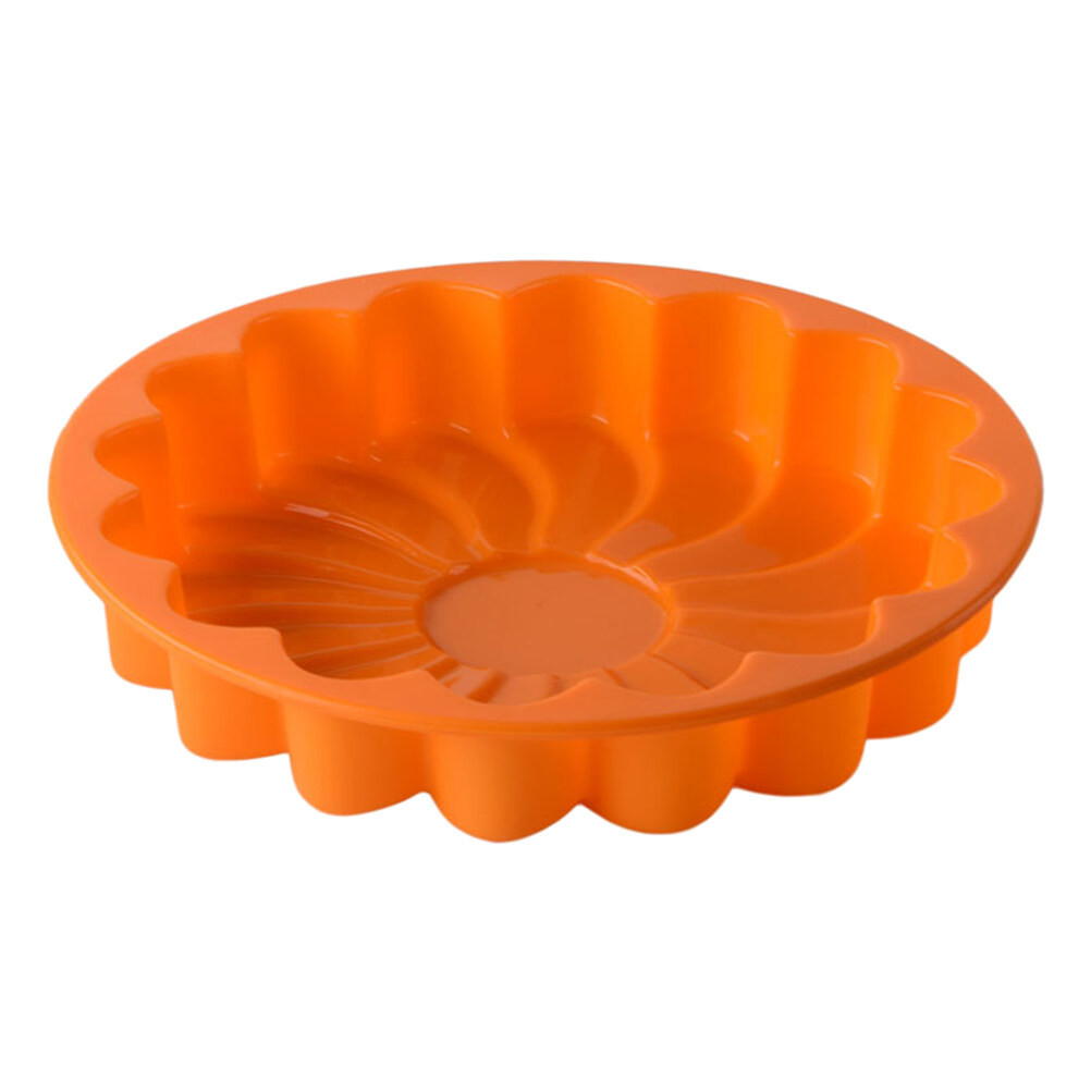現貨加厚大號矽膠蛋糕盤花形diy蛋糕烘焙模具烤盤(顏色隨機)