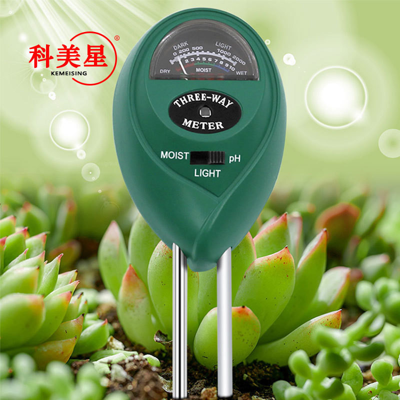 三合一土壤檢測儀 酸鹼度ph值光照度測試筆土壤乾濕度測量儀