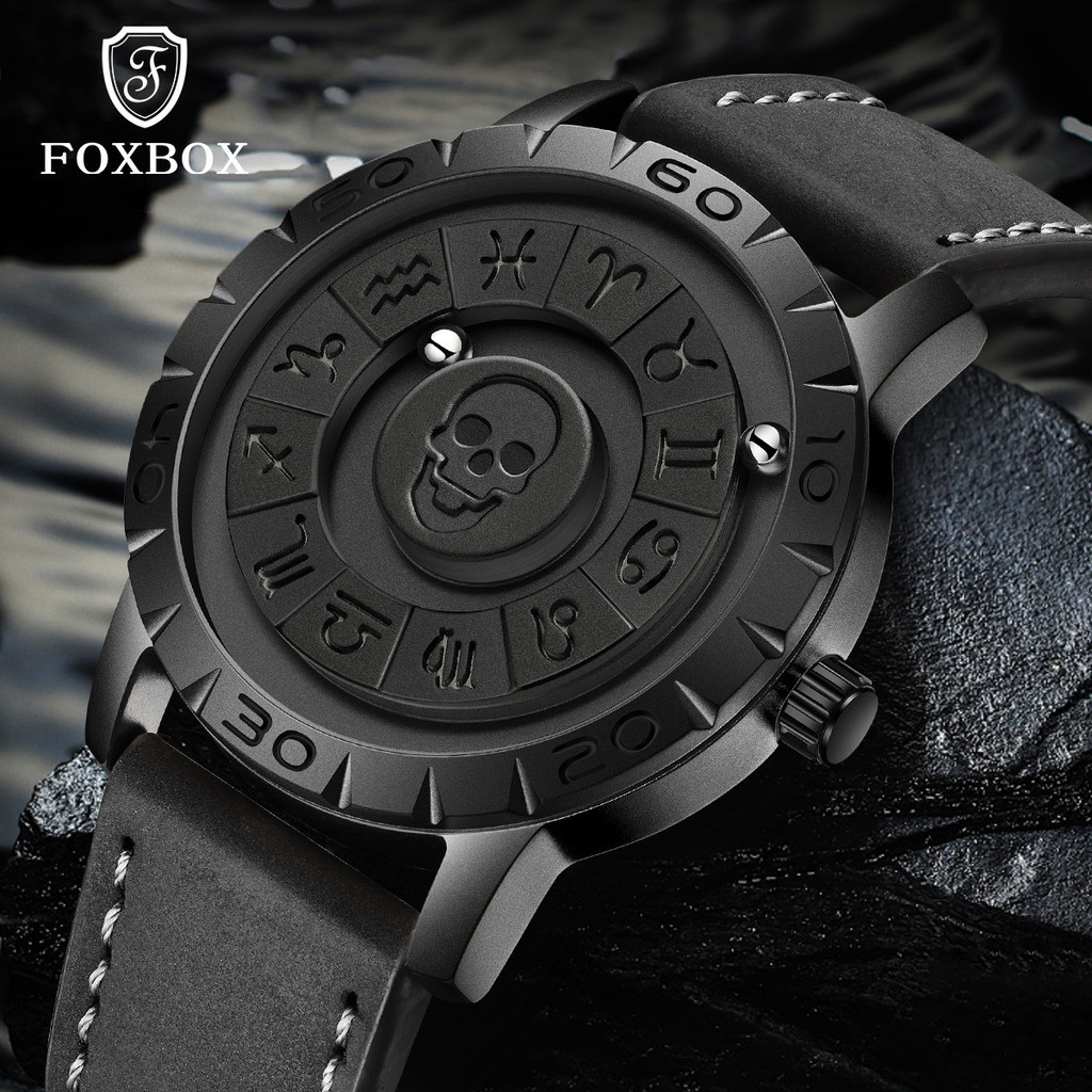 LIGE/FOXBOX炫酷男士防水多功能石英錶個性化磁力球學生腕錶