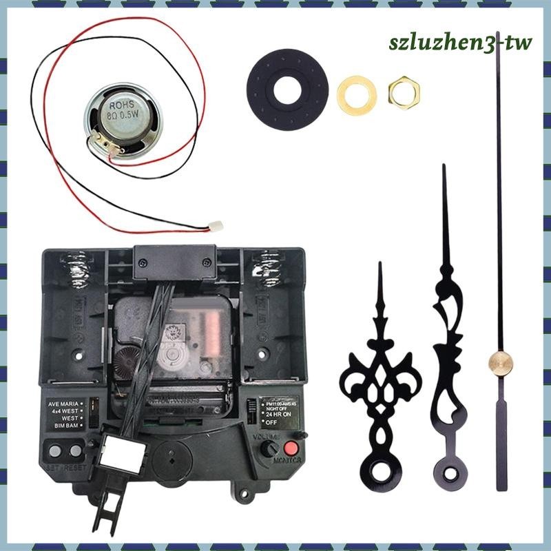 [SzluzhenfbTW] 大時鐘機芯機構,帶手音樂盒機構套件零件電機製作時鍾維修更換家用