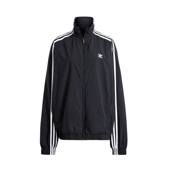 Adidas OVSD Track Top IV9339 女 立領 外套 運動 休閒 復古 三葉草 寬鬆 黑白