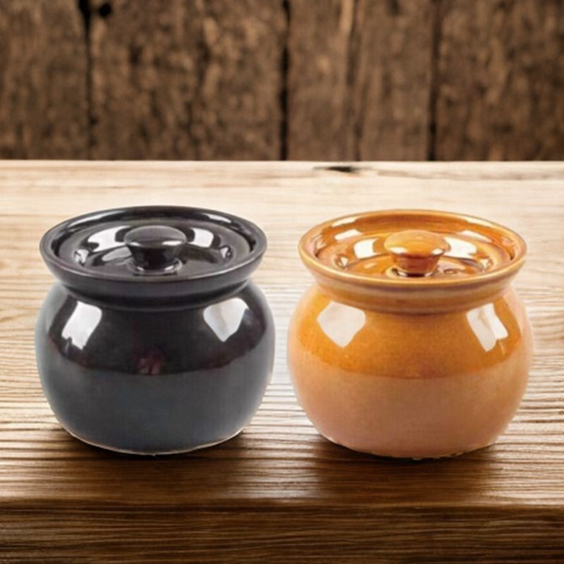 陶瓷煨湯罐隔水燉商用款瓦罐湯罐子帶蓋沙縣小吃燉罐一人份蒸碗碗