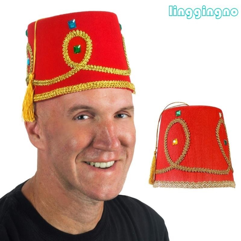 Rr 優雅 Fez 帽子土耳其帽子時尚摩洛哥頭飾帶裝飾細節節日 Fez 帽子摩洛哥帽子頭飾