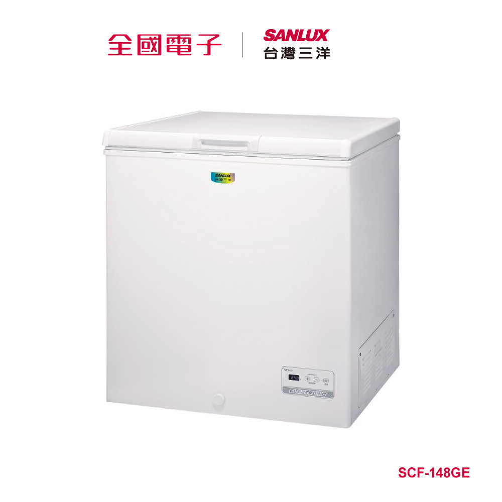 台灣三洋148L節能上掀式冷凍櫃  SCF-148GE 【全國電子】