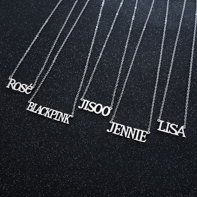 BLACK PINK 周邊 新專輯 JENNIE   ROSE   JISOO   LISA 項鍊 不鏽鋼 鈦鋼 鎖骨